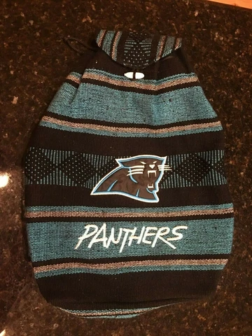 Mexican Backpack Handmade Bag Tote NFL Carolina Panthers Embroidered Logo Morral Cover