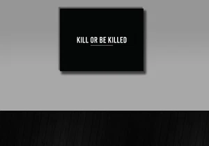 Kill or be killed Canvas print Motivation inspiration wolf quote hunt sucess - Picture 1 of 1