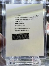 2023 NATIONAL TREASURES PUKA NACUA COLLEGE MATERIALS ROOKIE PATCH AUTO BLUE /49