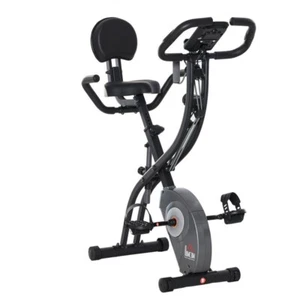 CYCLETTE PIEGHEVOLE CON SCHIENALE BANDE ELASTICHE E DISPLAY LCD GRIGIA - Foto 1 di 8
