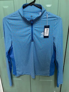 RENWICK 1/4-Reißverschluss Stehkragen Langarm Sonnenshirt mit UPF-Schutz | Medium | Neu mit Etikett - Bild 1 von 6