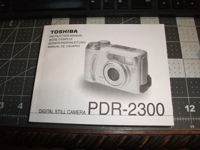 Câmera fotográfica digital TOSHIBA MODELO PDR-2300 SOMENTE MANUAL - Imagem 1 de 3