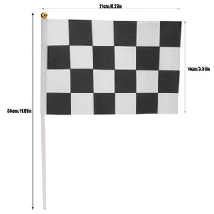 Checkered Flag Black And White Hand Waving Flags DIY Decoration For RC RacE DOB - Picture 1 of 12