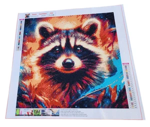 Pintura de diamante acabado - mapache realista - Imagen 1 de 2