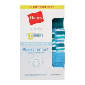Paquete de 6 calzoncillos ropa interior Hanes@ Pure Comfort@ para niños "100 % algodón y costuras suaves" - Imagen 1 de 4