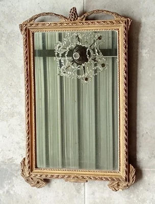 Ancien miroir cadre moulures doré fin 18 ème Siècle Antique golden mirror - Photo 1/4