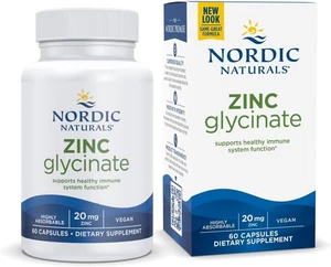 Glicinato de Zinc - 60 Cápsulas - 20 Mg Glicinato de Zinc Altamente Absorbible - Óptimo  - Imagen 1 de 12