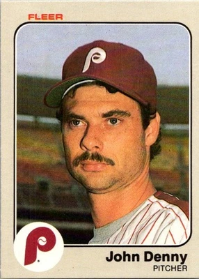 1983 Fleer #158 John Denny - Image 1 of 2