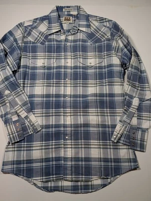 Camisa para hombre Ely Cattleman Pearl Snap Western manga larga resistente a las arrugas... Foto 1 de 4