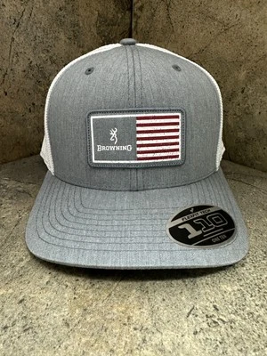 Gorra de béisbol Browning Mustang 308036691 cierre a presión perfil medio gris Foto 1 de 2