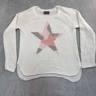 ENVÍOS DE MADERA Mujer Suéter Estrella Tostado Tejido Abierto Pullover Cuello Redondo XS Preppy Foto 1 de 4