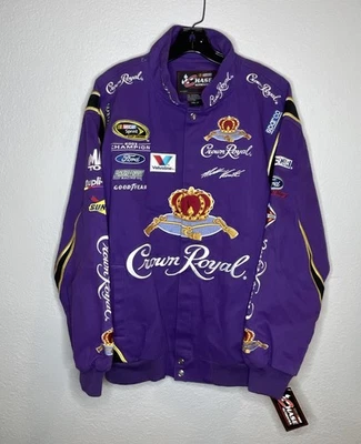 Chaqueta Crown Royal Chase Auténtica NASCAR Púrpura Talla Lg ¡NUEVA CON ETIQUETAS! Bordado BONITO! Foto 1 de 4
