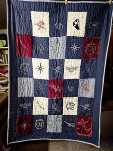 Pottery Barn Kids HARRY POTTER Patchwork Cotton Velvet TODDLER QUILT Throw - Picture 1 of 11