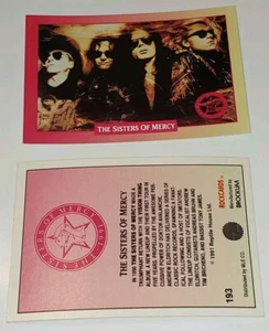 1991 Brockum RockCards #193 Sisters Of Mercy Rock 🎸 Hair Metal Band Cards # - Picture 1 of 14