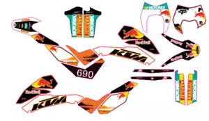 adhesive kit ktm 690 enduro/R, sm, smc 2008-2011 - Picture 1 of 1
