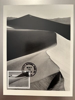 Ansel Adams 2024 FDC Maxicard Maximum Postcard Sand Dunes Death Valley - Image 1 of 2