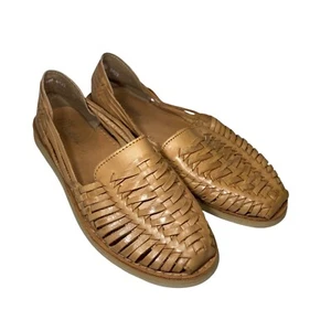Macarena Collection Sandalen Größe 10 Damen Huarache hellbraun Leder mexikanisch - Bild 1 von 10