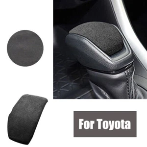 Suede Leather Car Gear Shift Knob Cover Trim For Toyota Highlander RAV4 2019-23 - Foto 1 di 5