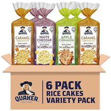 Quaker Large Rice Cakes Gluten 3 Flavor Variety Pack 6 Count