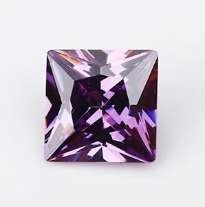 Zirconio cubico quadrato principessa sfaccettata zirconio pietre sciolte 10 colori (2x2 mm-12x12 mm) - Foto 1 di 26