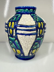 BOCH FRERES La Louviere D.952 Art Deco Vase 6.5" Belgium - Picture 1 of 8