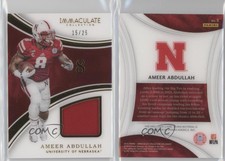 2016 Panini Immaculate Collegiate Numbers Memorabilia Prime /25 Ameer Abdullah