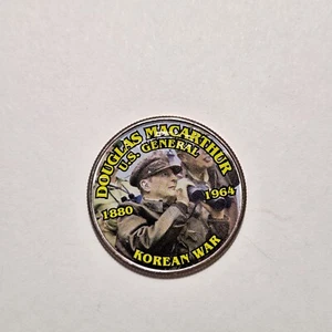 Douglas Macarthur Korean War colorized Half Dollar - Picture 1 of 2
