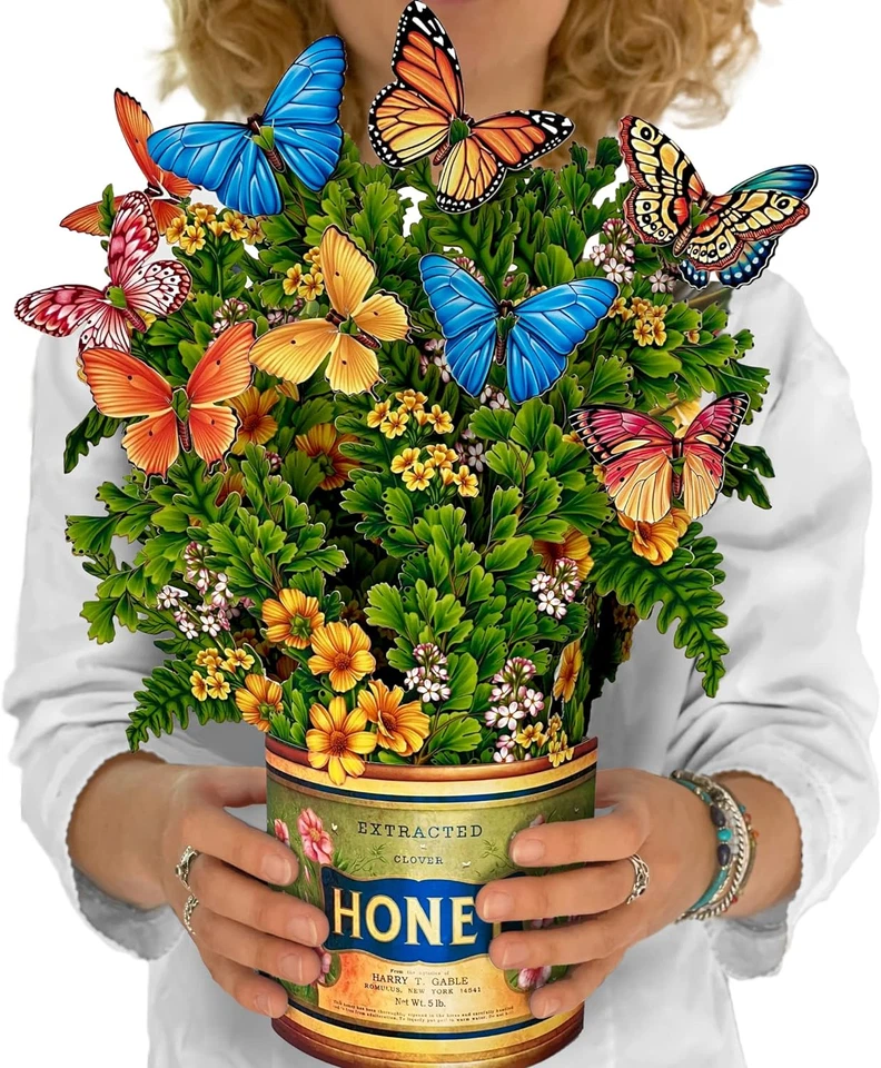 Pop up Cards, Butterflies & Buttercups, 12 Inch Life Sized Forever Flower Bouque - Image 1 of 4