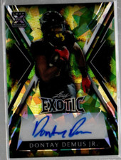 2023 Leaf Exotic Crystal Chameleon #BADDJ Dontay Demus Jr. Auto /7 