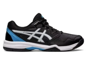 NEW Asics Gel Dedicate 7 Men's Tennis Shoe (Black/Blue) Size 13 - Picture 1 of 7