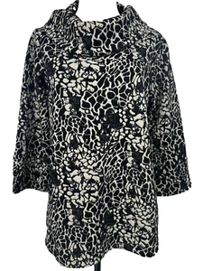 NWT Ali Miles Women's S Animal Print Cowl Neck Blouse Multicolor Tunic - Picture 1 of 13