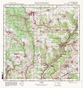 Russian Soviet Military Topographic Maps -BONNDORF-IM-SCHWARZWALD 1:50K, ed.1988 - Picture 1 of 7