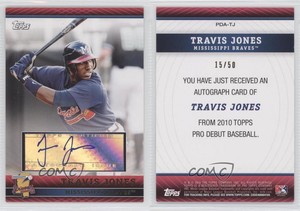 2010 Topps Pro Debut Prospect Auto Gold /50 Travis Jones #PDA-TJ Auto