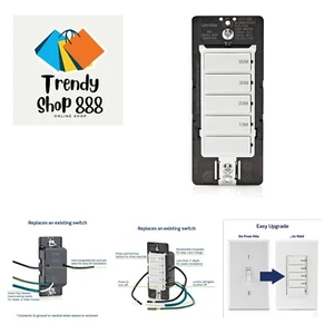 Countdown Timer Switch for bathroom fan and household lights, 10-20-30-60 min... - Picture 1 of 15