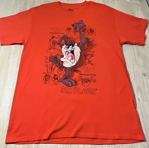 (LG) Six Flags Adulto TAZMANIAN DIABLO Boceto Camisa LOONEY MELODÍAS Camiseta Gráfica NUEVA SIN ETIQUETAS - Imagen 1 de 6