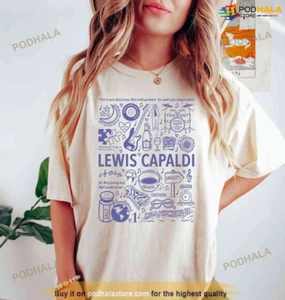 Camiseta De Colección Lewis Capaldi Lewis Capaldi Álbum Tracklist Sudadera - Imagen 1 de 4