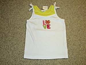 NWT NEW GYMBOREE CITRUS COOLER WHITE LOVE TANK TEE TOP SIZE 4 - Picture 1 of 1