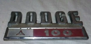 1969 1970 1971 DODGE TRUCK 100 EMBLEM OEM #2833756 Mopar Side Left Right Chrome - Picture 1 of 3