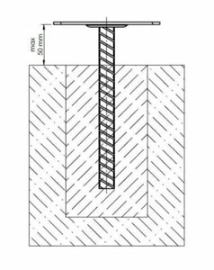 HEAVY DUTY GALVANISED SUPPORT TO CONCRETE-IN POST FOOT PERGOLA ANCHOR,5mm thick - Picture 1 of 5
