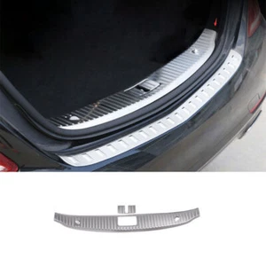 Inner Rear Bumper Protector Sill Plate Trim For Benz S-Class 14-20 Silver Steel - Picture 1 of 10