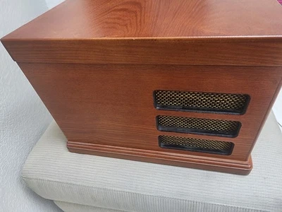 Crosley record player Cr66, cassette, am/fm, cd. Color: natural - Image 1 of 4