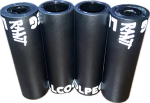 4 x RANT LL COOL CLAVIJAS + FUNDAS DE PLÁSTICO BMX BICICLETA HARO SUBROSA CULTO NEGRO - Imagen 1 de 5