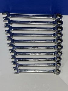 Snap On OEXRM Series 10 Piece METRIC Ratcheting Combination Wrench Set 10mm-19mm - Picture 1 of 10