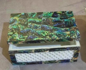 Abalone Shell Keepsake Box with Random Work | Luxury Proposal Box | Vintage Box - Picture 1 of 4