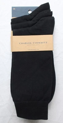 Charles Tyrwhitt Mujer 3 Pares Algodón Rico Multipack Calcetines DH3 Negro Mediano Nuevo con Etiquetas Foto 1 de 3