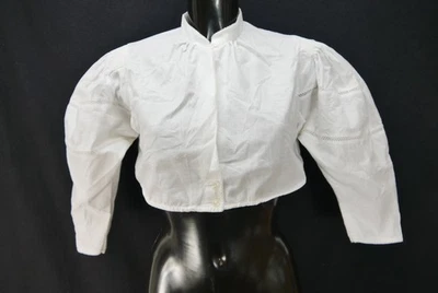 Gr.42 Dirndlbluse weiß Bluse für Dirndl Gössl Baumwolle mit Spitze B11171 - Bild 1 von 4