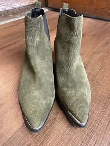 Marc Fisher Yale Chelsea Green Suede Ankle Boots (9M) - Picture 1 of 7