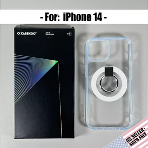 Funda CASEKOO para iPhone 14 - Cristal Transparente | Ajuste Ajustado | Anillo Magnético Soporte - Imagen 1 de 15