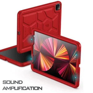 Poetic Silicone Cover For iPad Pro 11 2021/2020/2018 Kids Friendly Case Red - Picture 1 of 7