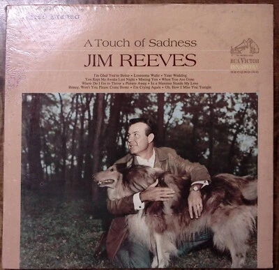 JIM REEVES A TOUCH OF SADNESS RCA VICTOR RECORDS VINYL LP 202-38 - Image 1 of 4